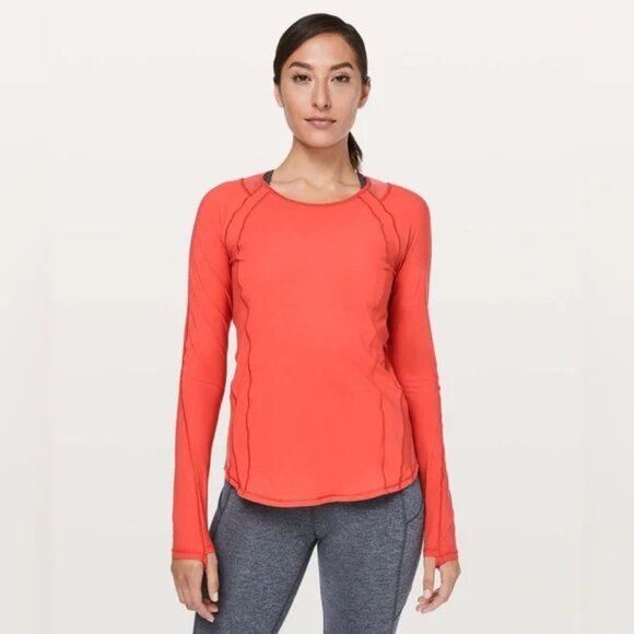 lululemon athletica Tops - Lululemon Sculpt Long Sleeve in a Burnt Orange Color